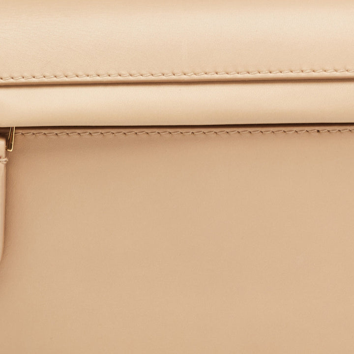 Burberry Beige Leather Small Studded Olympia Bag