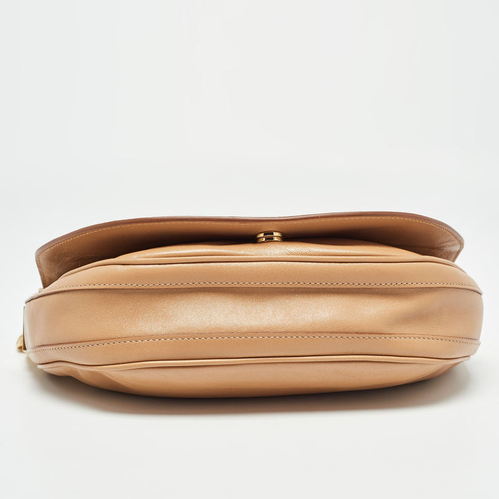 Burberry Beige Soft Leather Small Olympia Bag