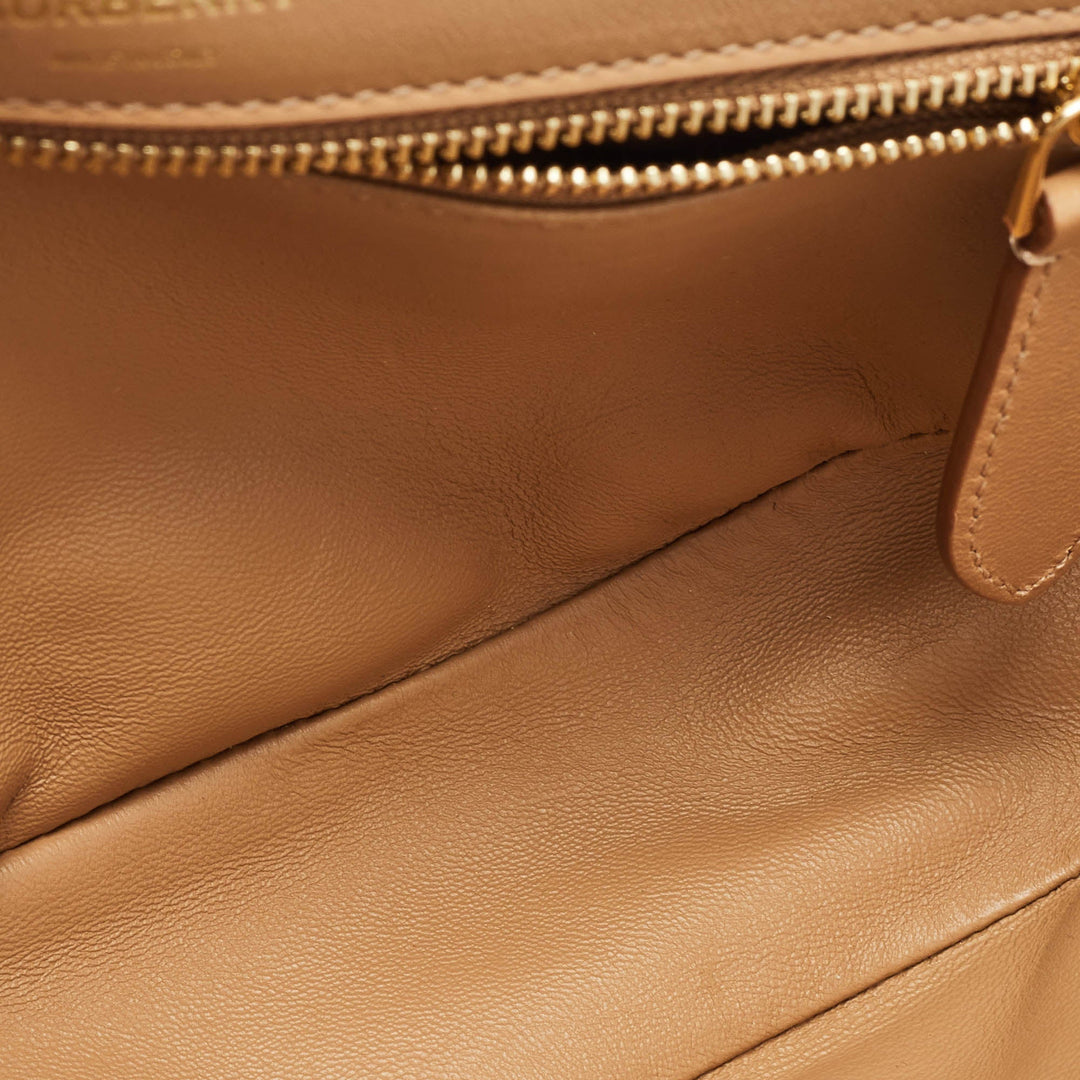 Burberry Beige Soft Leather Small Olympia Bag