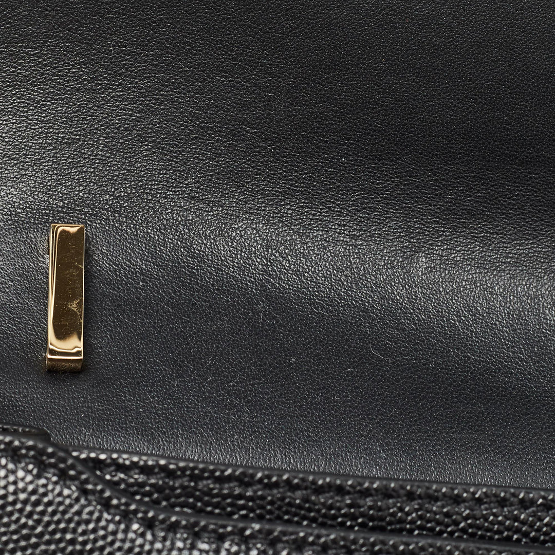 Top Quality Burberry Black Leather Mini TB Shoulder Bag