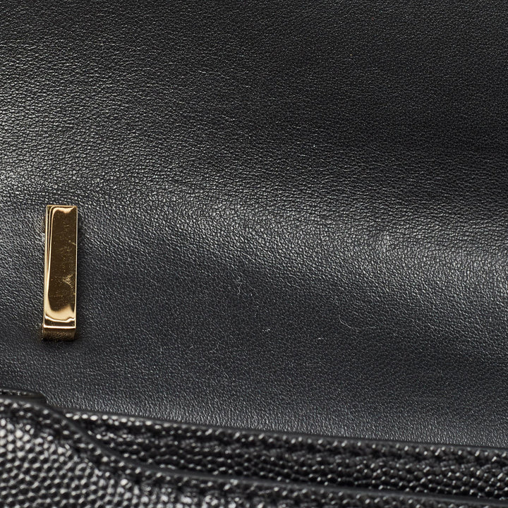 Top Quality Burberry Black Leather Mini TB Shoulder Bag
