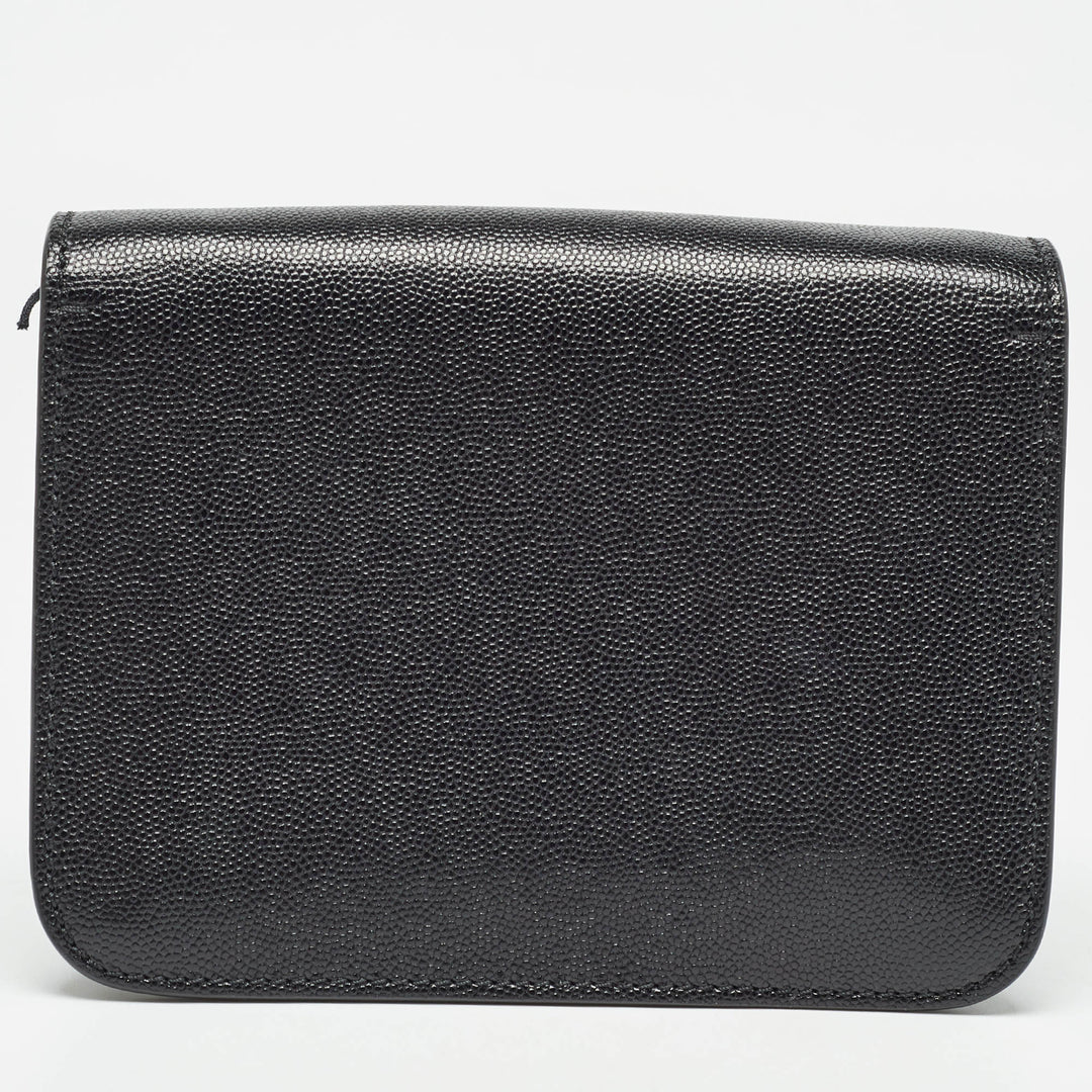 Top Quality Burberry Black Leather Mini TB Shoulder Bag