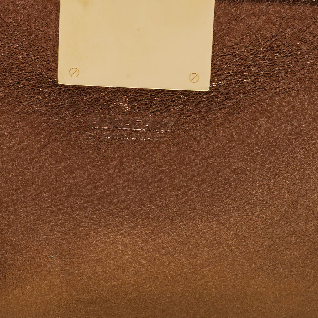Top Quality Burberry Bronze Leather Studded Olympia Clutch