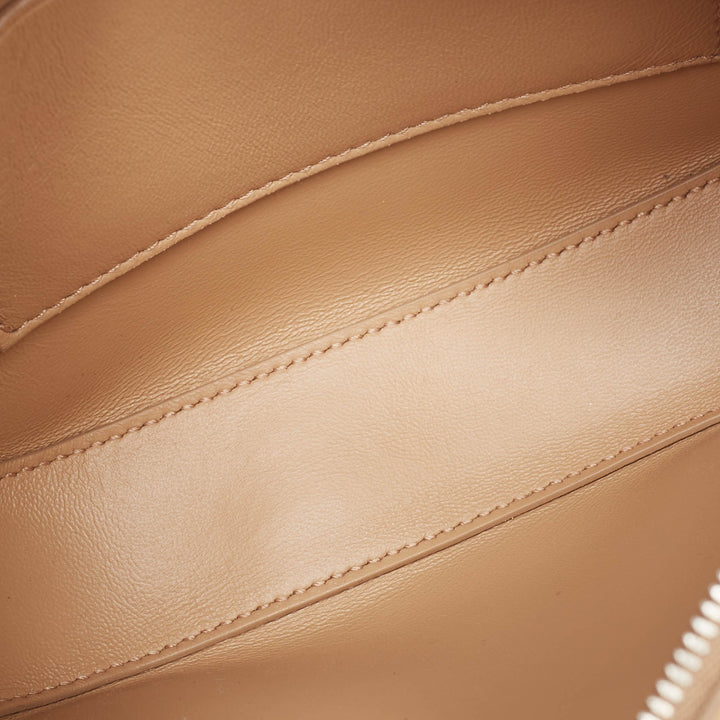 Burberry Gold Leather Mini Olympia Zip Chain Bag