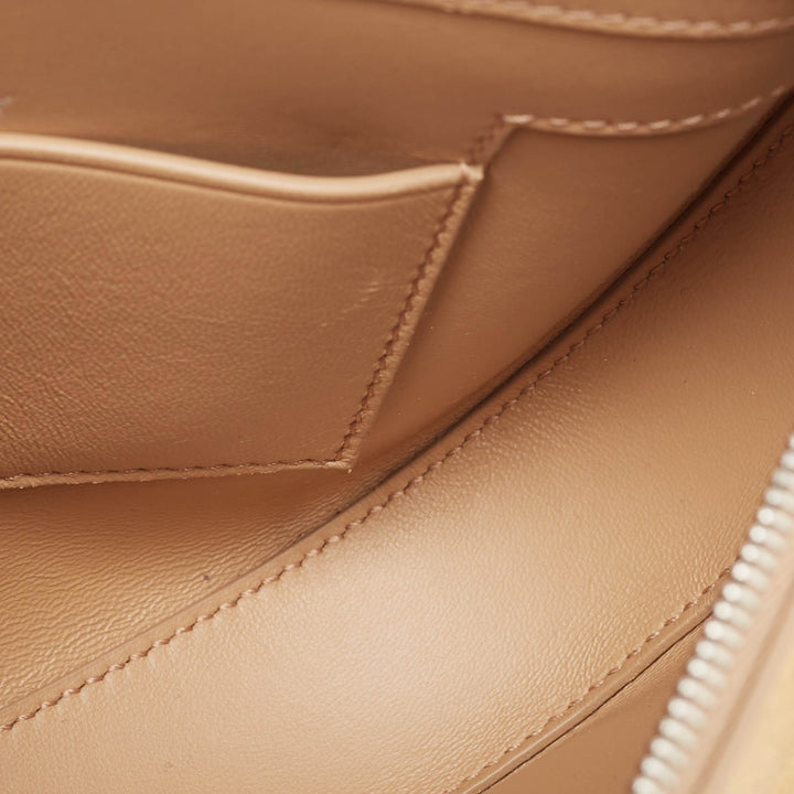 Burberry Gold Leather Mini Olympia Zip Chain Bag