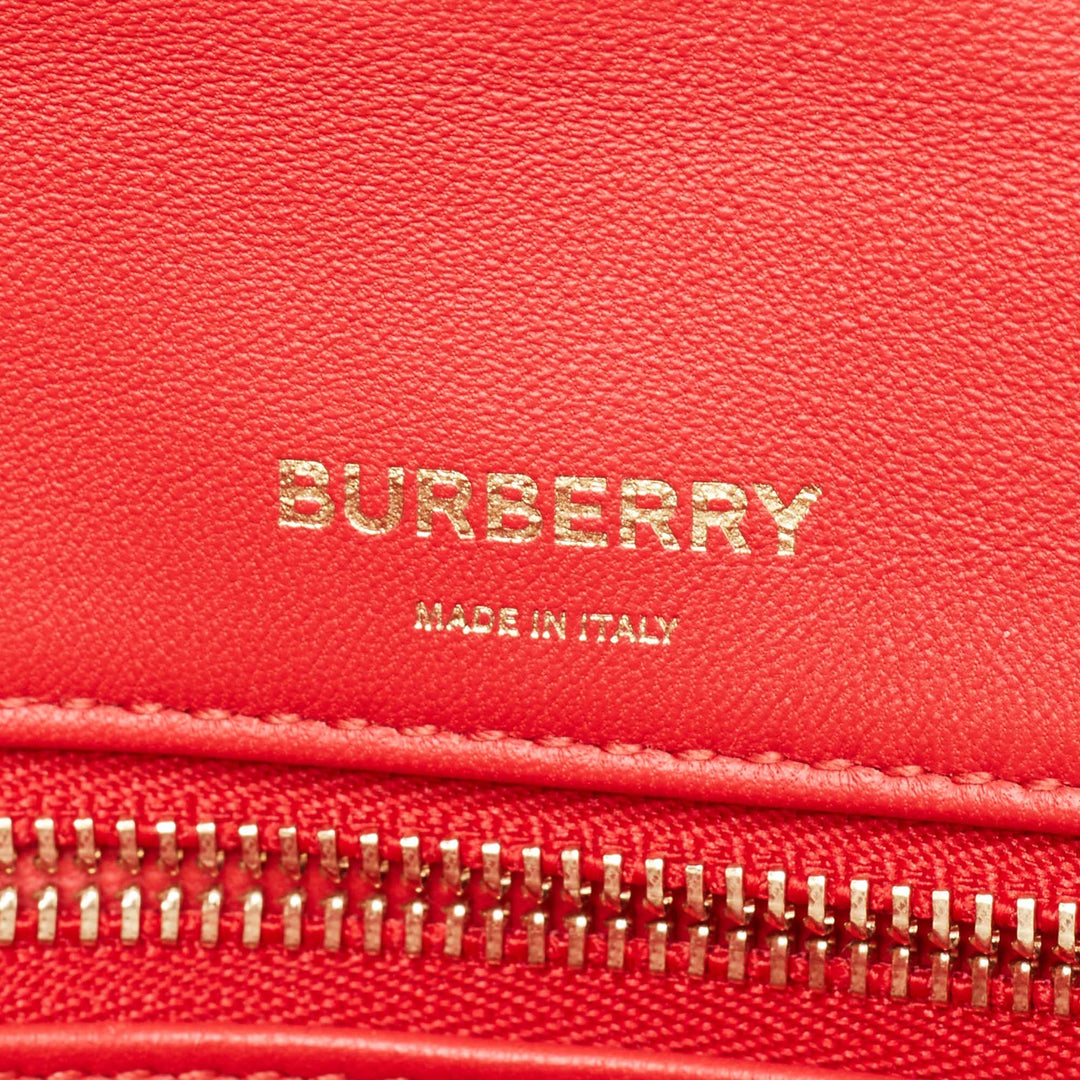 Top Quality Burberry Maroon Leather Small Olympia Shoulder Bag