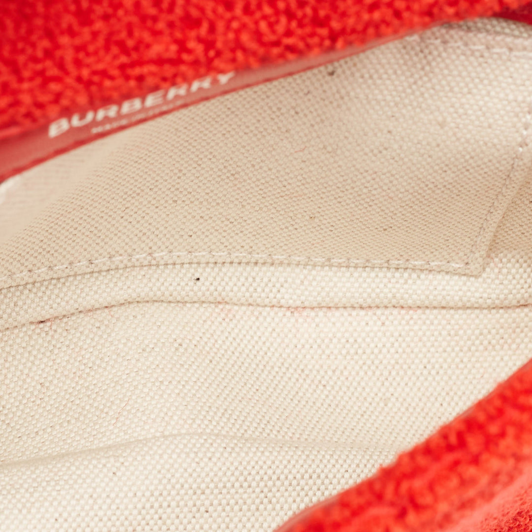 Burberry Red Terry Fabric Mini Love Lola Shoulder Bag