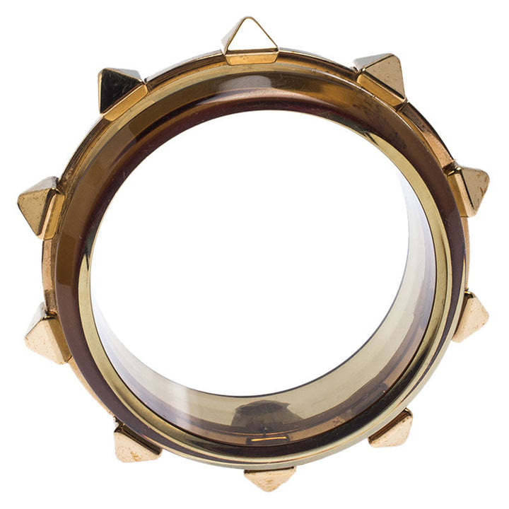 Burberry Clear Green Perspex Studded Bangle