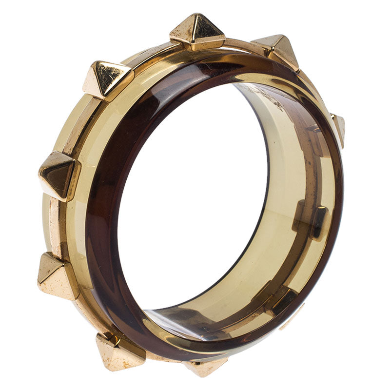 Burberry Clear Green Perspex Studded Bangle