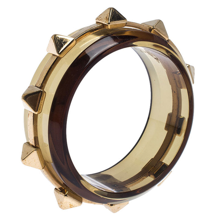 Burberry Clear Green Perspex Studded Bangle