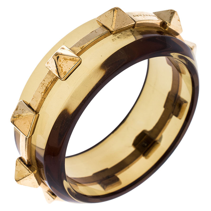 Burberry Clear Green Perspex Studded Bangle