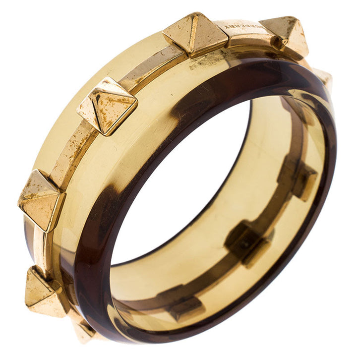 Burberry Clear Green Perspex Studded Bangle