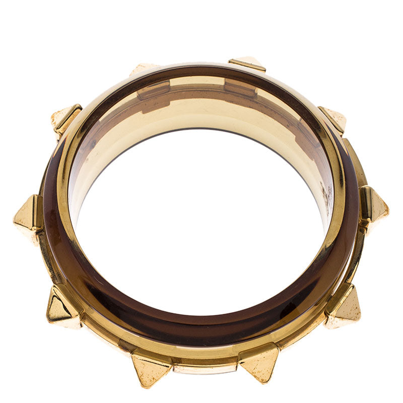 Burberry Clear Green Perspex Studded Bangle