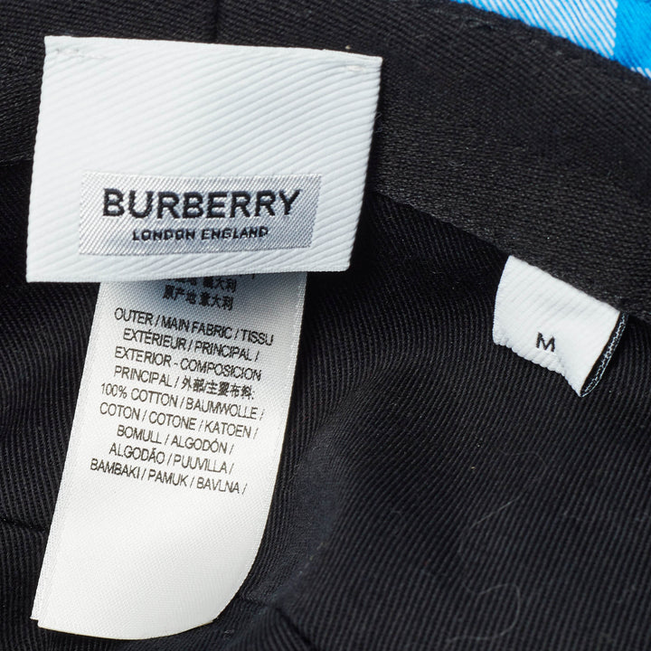 Burberry Cotton Checked Bucket Hat M