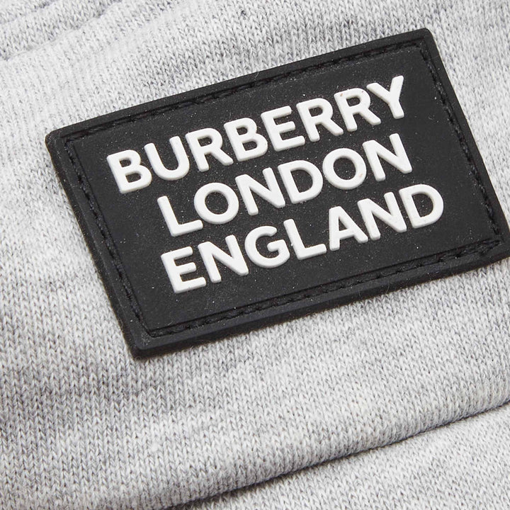 BURBERRY Grey Logo Applique Bonnet Cap L