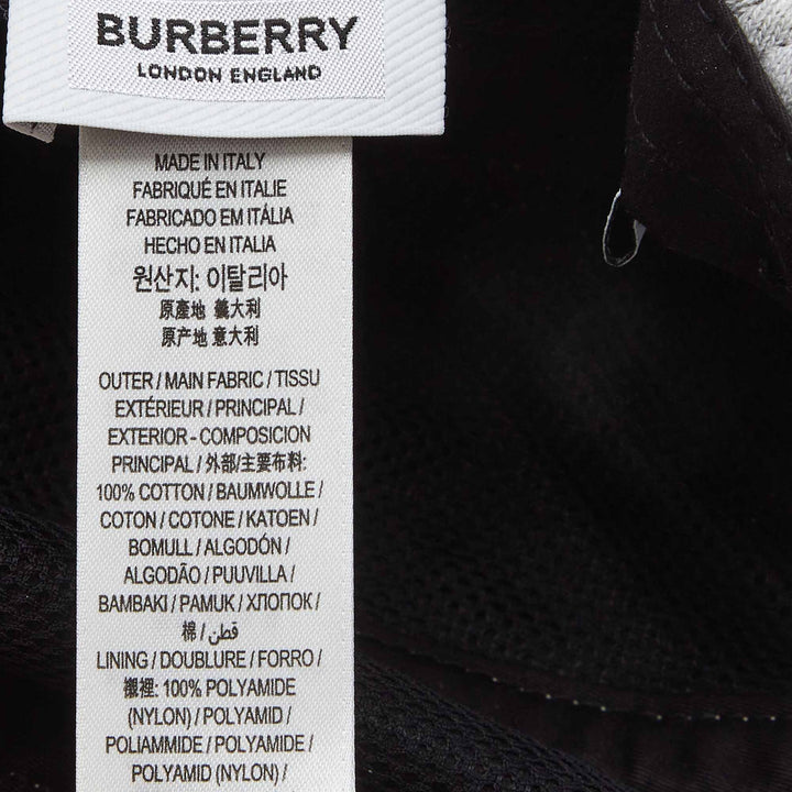 BURBERRY Grey Logo Applique Bonnet Cap L