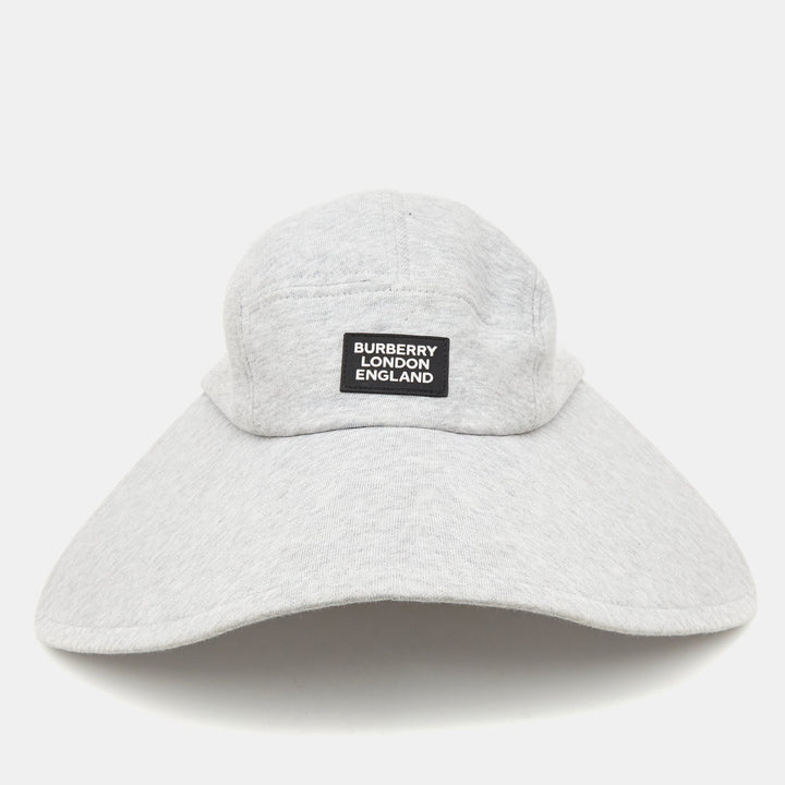 BURBERRY Grey Logo Applique Bonnet Cap L