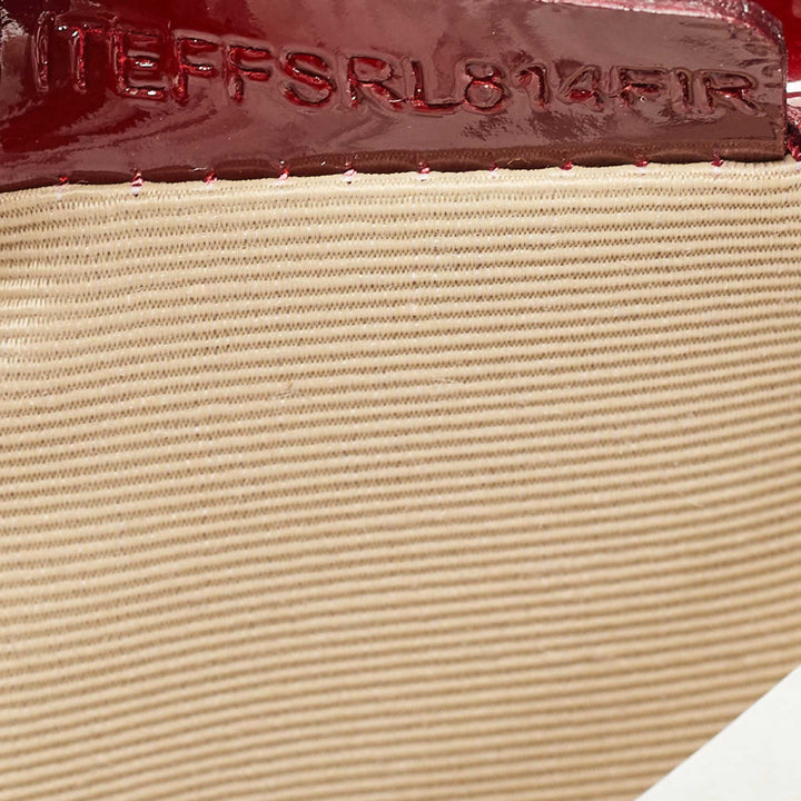 BURBERRY Red/Beige Nova Check PVC and Patent Leather Studded Warrior Armor Hobo