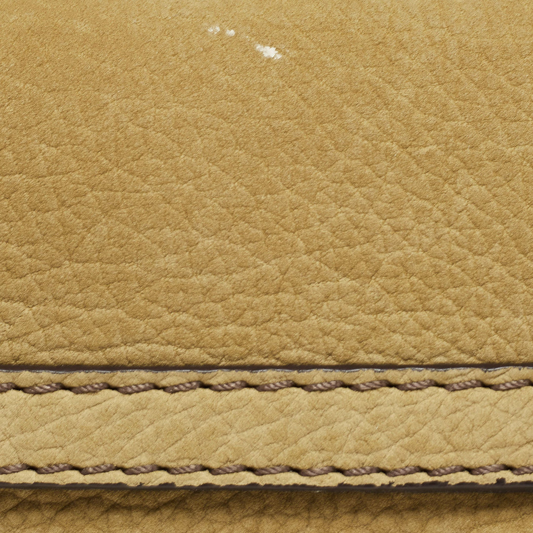 Burberry Green Nubuck Leather Bow Flap Clutch