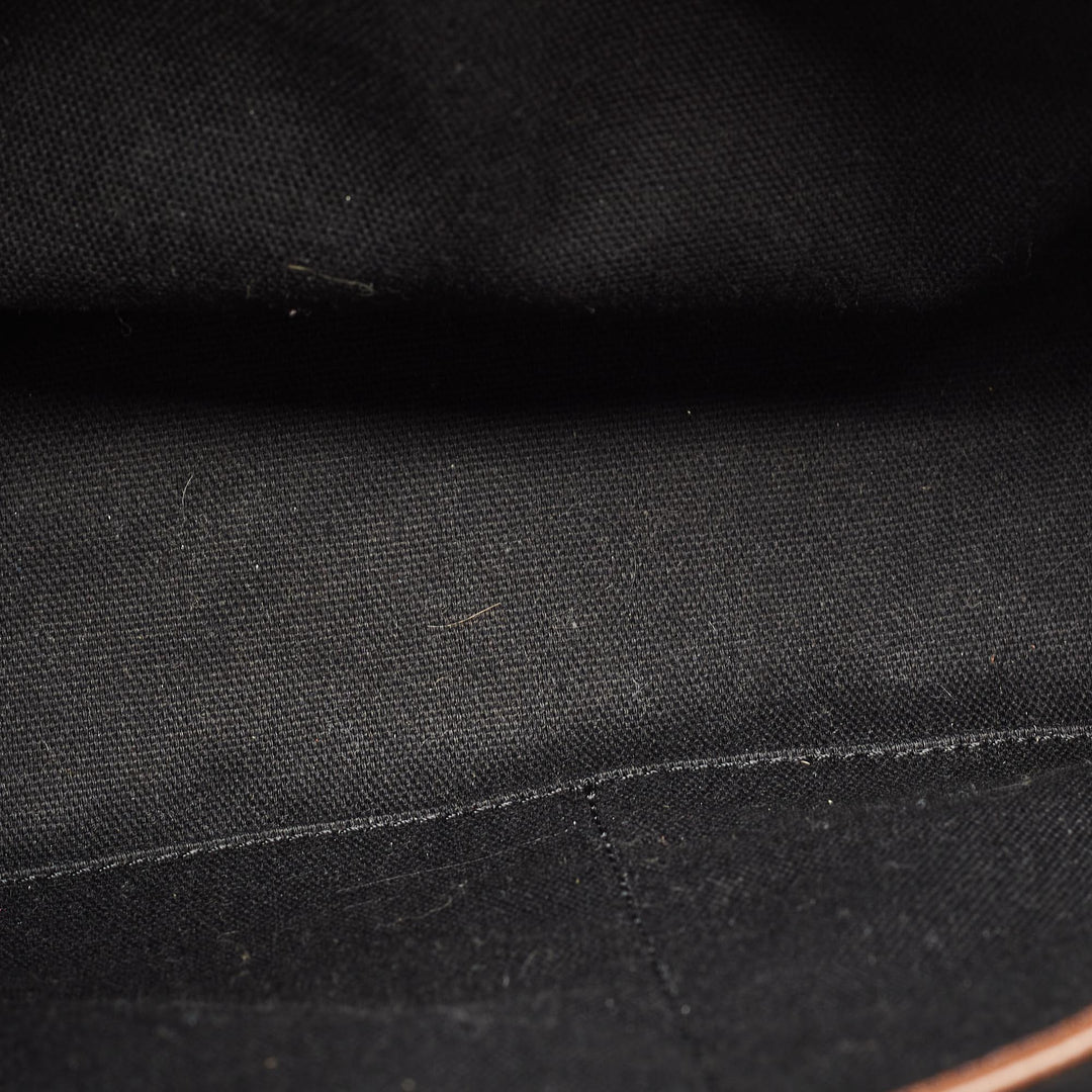 BURBERRY Brown/Beige Leather and House Check Fabric Medium Banner Tote