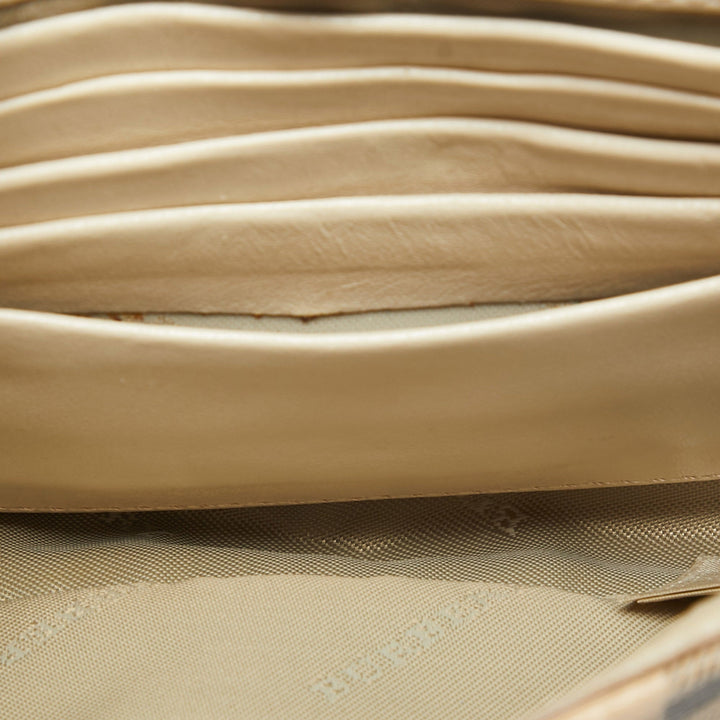 BURBERRY Off White/Beige Haymarket Coated Canvas Tassel Crossbody Bag