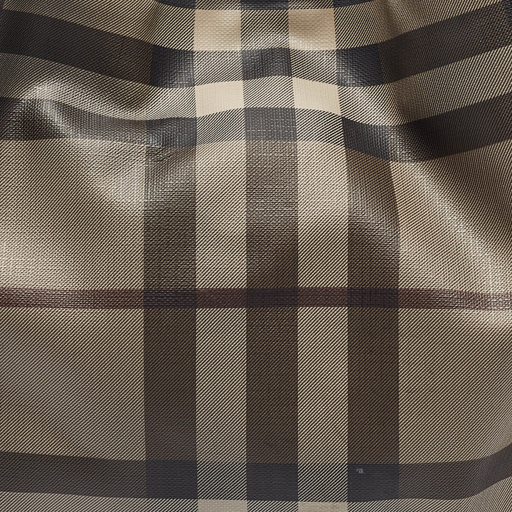 BURBERRY Smoked Check Coated Canvas and Leather Canterbury Tote