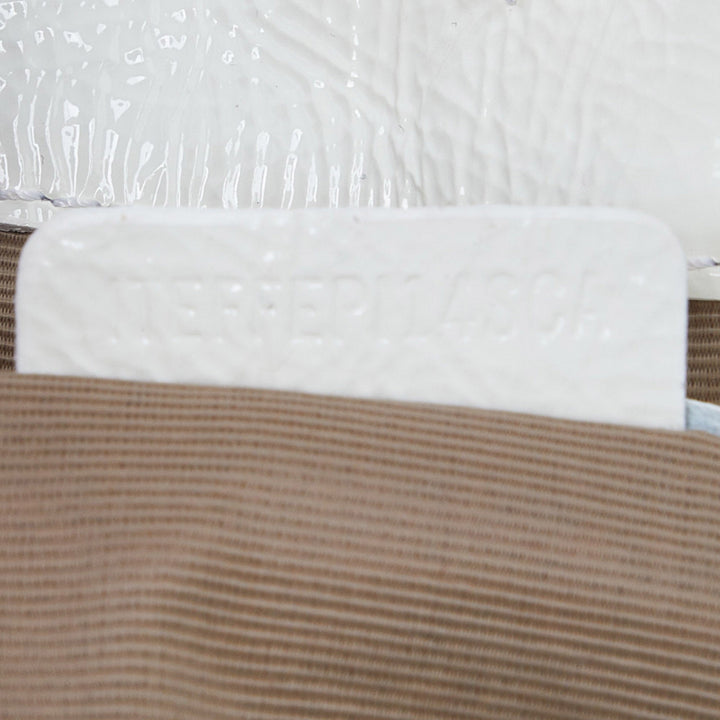 Burberry Beige House Check Canvas and Patent Leather Tote
