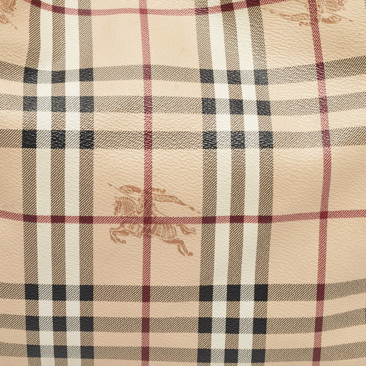Burberry Pink/Beige Haymarket Check Coated Canvas and Leather Small Canterbury Tote