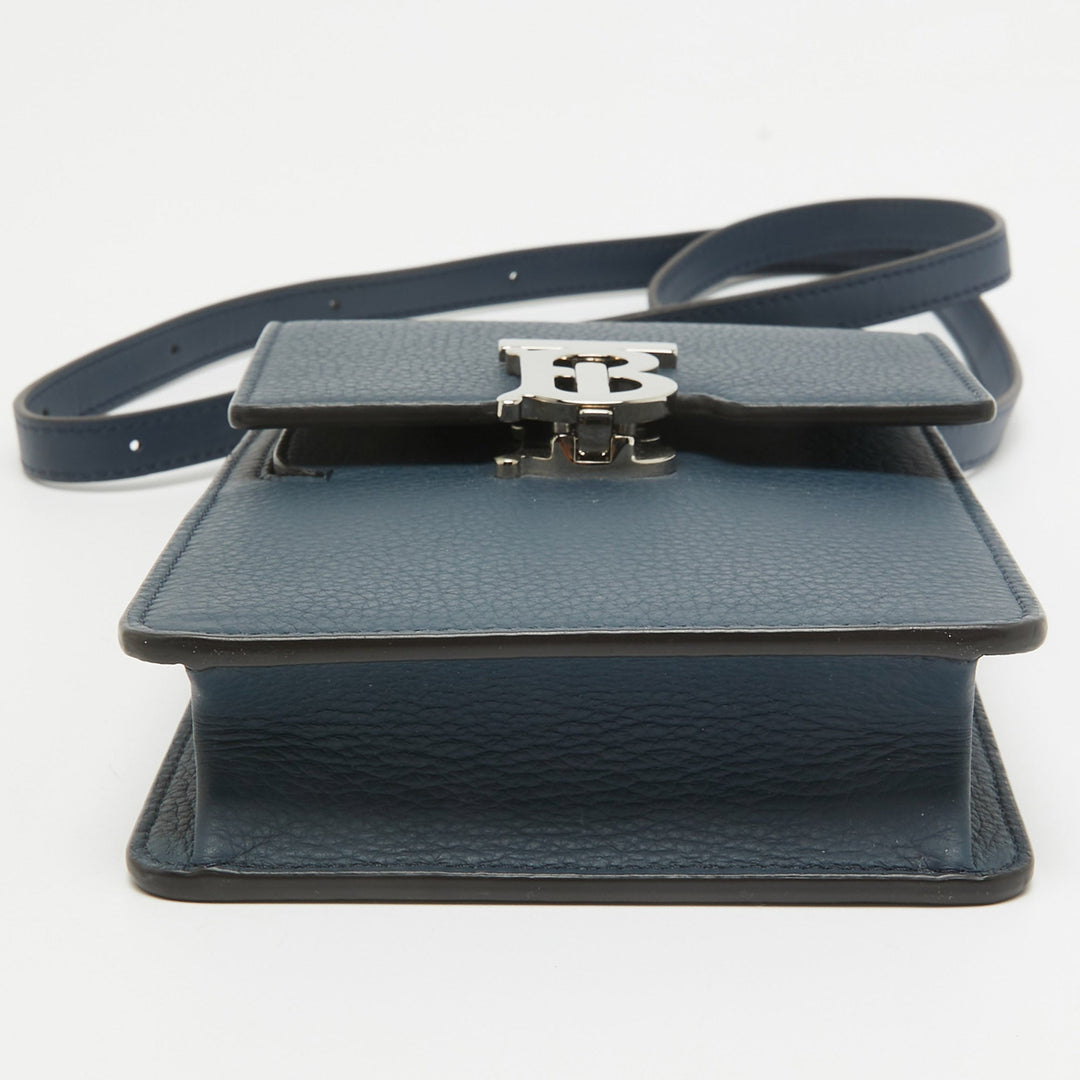 Burberry Blue Leather Robin Crossbody Bag