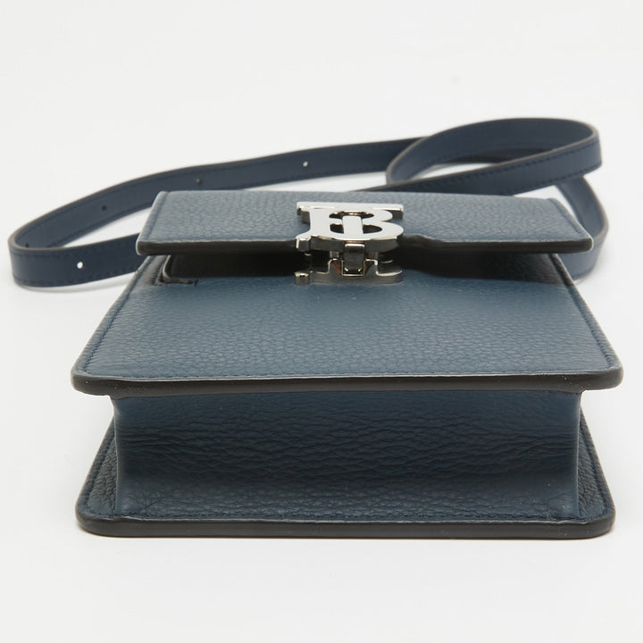 Burberry Blue Leather Robin Crossbody Bag