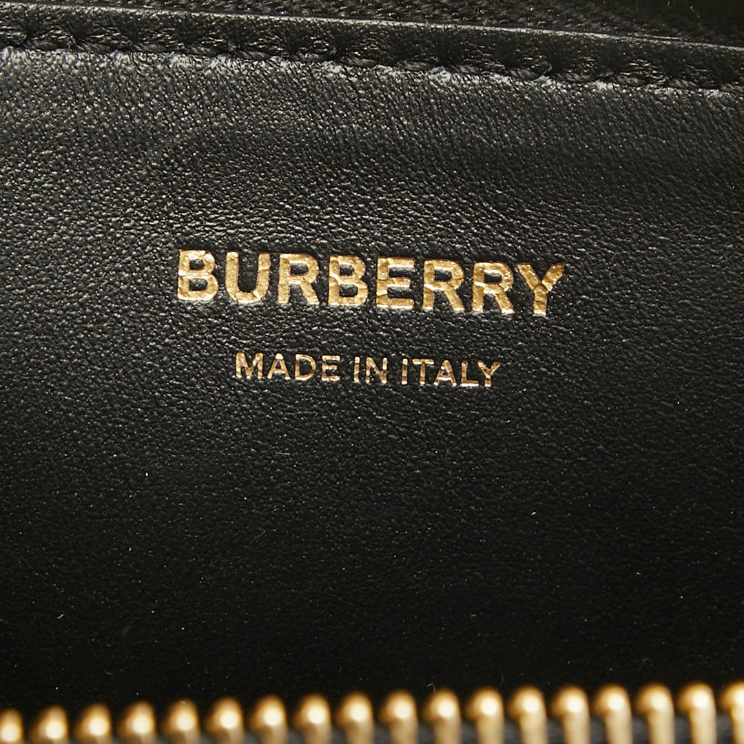Top Quality Burberry Black Leather Large Olympia Shoulder Bag