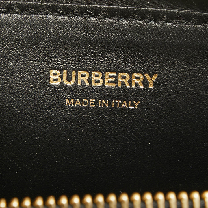 Burberry Black Leather Large Olympia Shoulder Bag