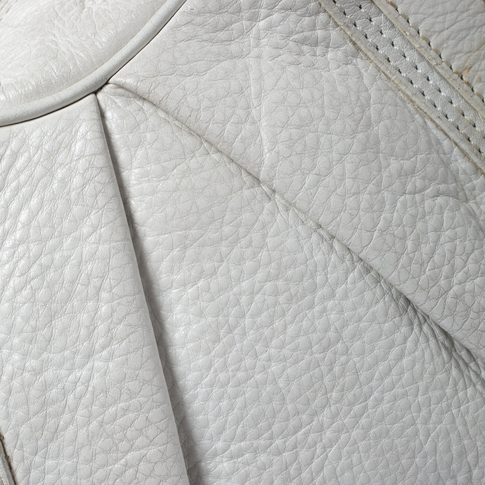 Burberry White Leather Ashbury Satchel