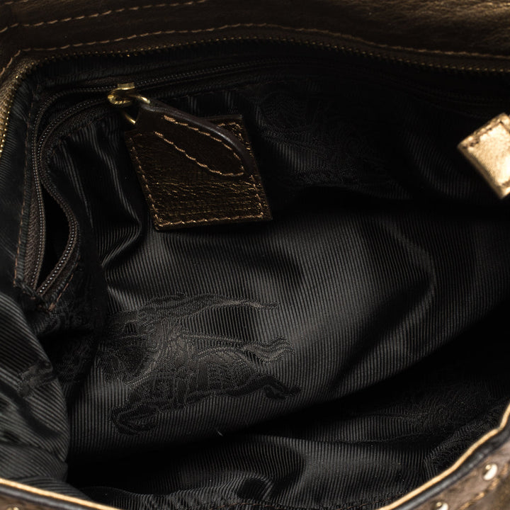 Top Quality Burberry Gold Leather Hartley Hobo