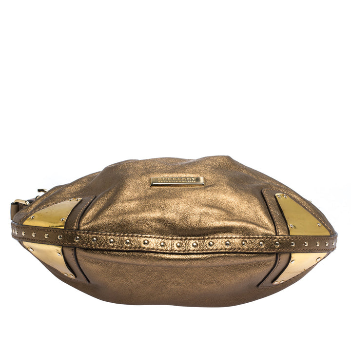 Top Quality Burberry Gold Leather Hartley Hobo