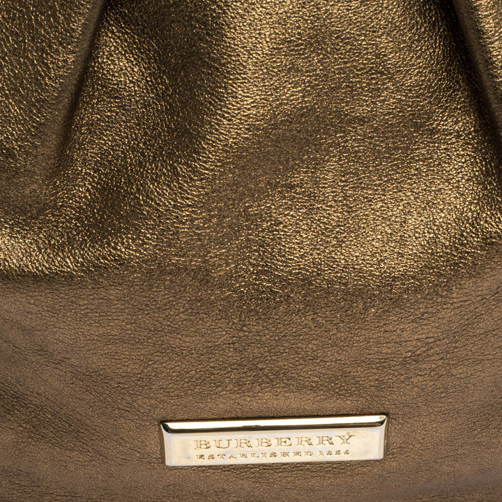 Top Quality Burberry Gold Leather Hartley Hobo