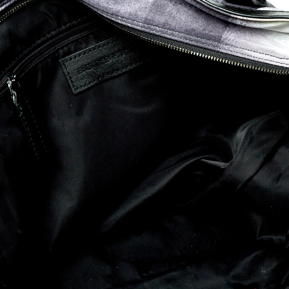 Burberry Black Smoked Check Nylon and Leather Buckleigh Tote
