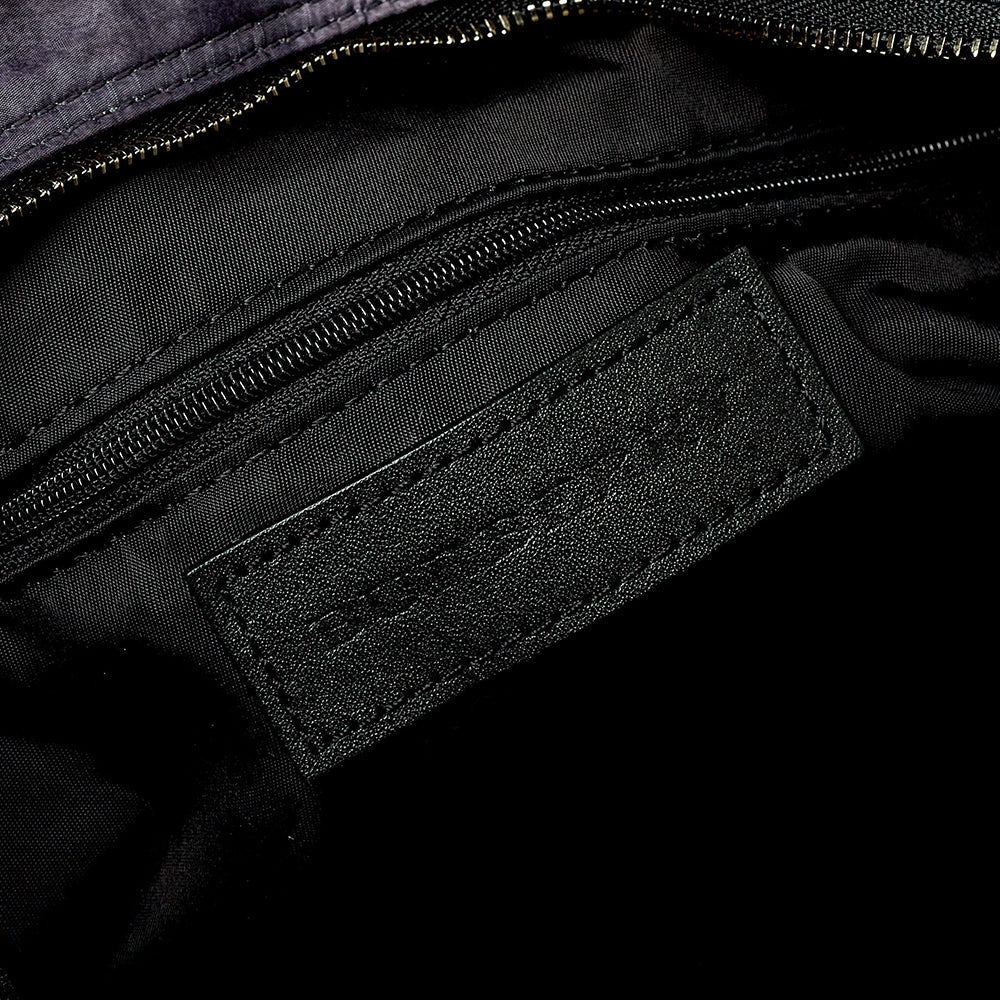 Burberry Black Smoked Check Nylon and Leather Buckleigh Tote