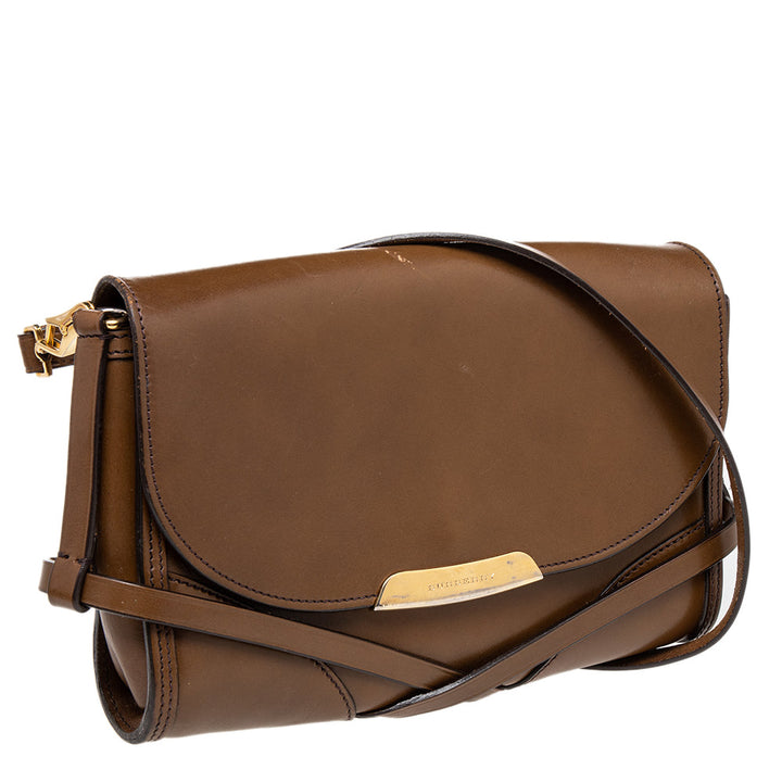 Burberry Brown Leather Abbott Shoulder Bag