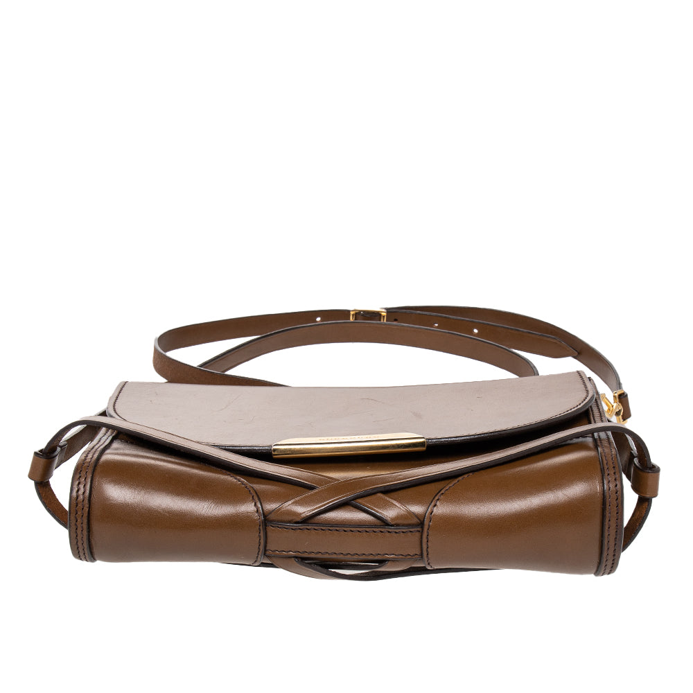 Top Quality Burberry Brown Leather Abbott Shoulder Bag