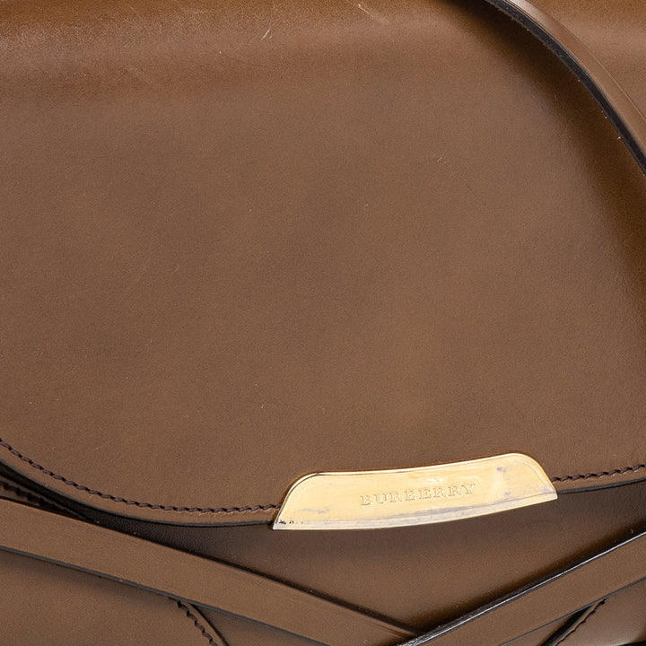 Top Quality Burberry Brown Leather Abbott Shoulder Bag