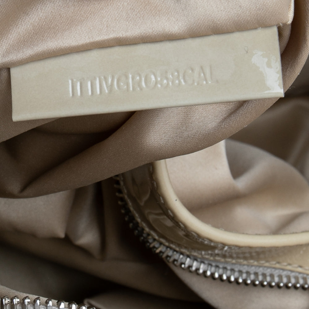 Top Quality Burberry Cream Quilted Patent Leather Beaton Tote