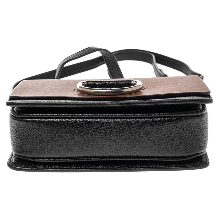 Burberry Brown/Black Leather Small D-Ring Shoulder Bag