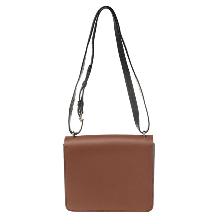 Burberry Brown/Black Leather Small D-Ring Shoulder Bag