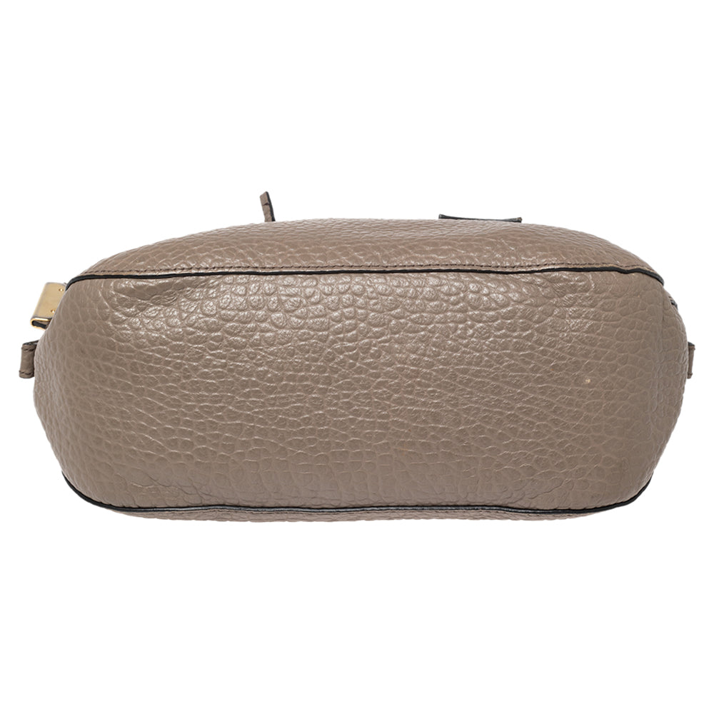 Top Quality Burberry Grey Grain Leather Orchard Satchel