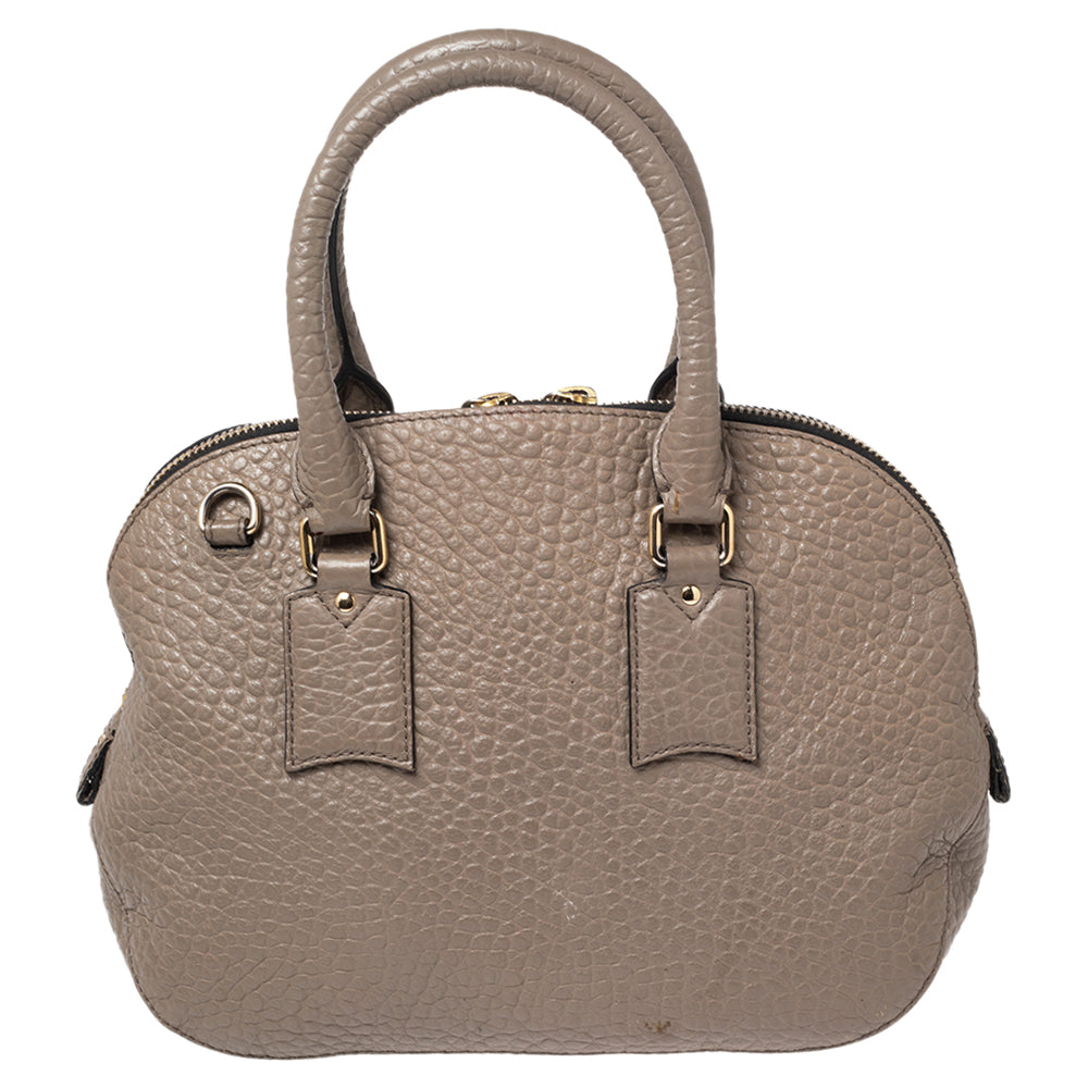 Burberry Grey Grain Leather Orchard Satchel