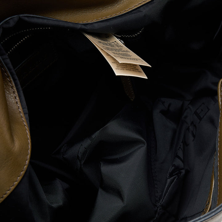 Top Quality Burberry Olive Green Leather Studded Lock Messenger Bag