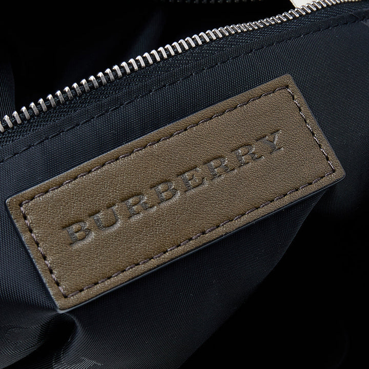 Top Quality Burberry Olive Green Leather Studded Lock Messenger Bag