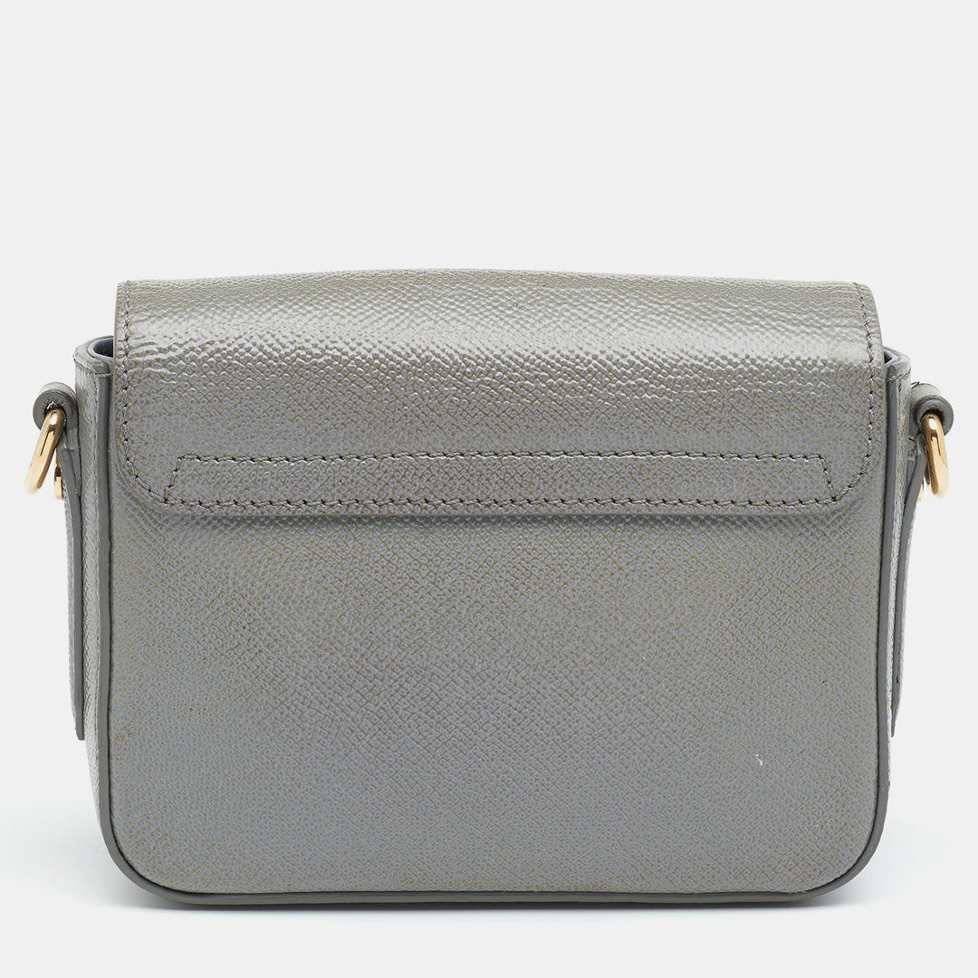 Burberry Grey Patent Leather Berkeley Crossbody Bag