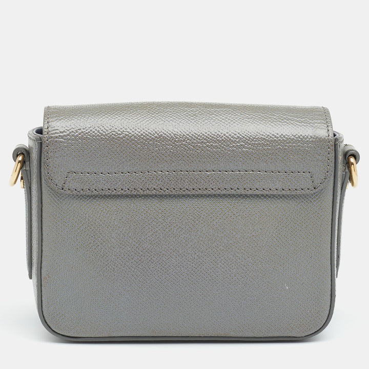 Burberry Grey Patent Leather Berkeley Crossbody Bag